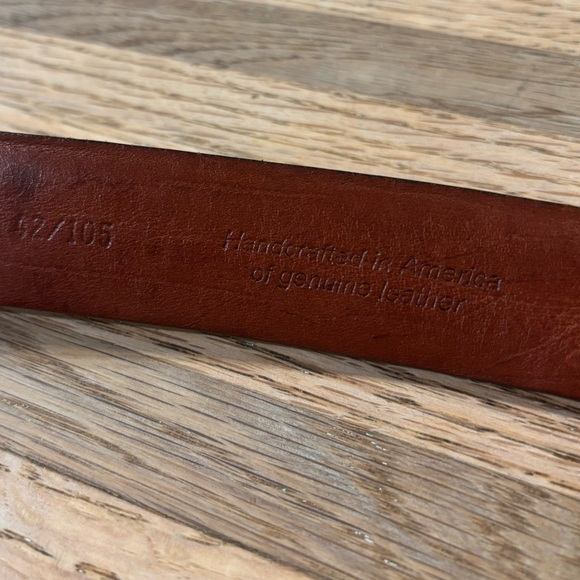 Yves Saint Laurent black handcrafted leather belt size 42 - Picture 6 of 7